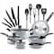 Serenelife Kitchenware Pots & Pans Set - Basic Kitchen Cookware, Black Non-Stick Coating Inside, Heat Resistant SLCW20GRY - alternate 1